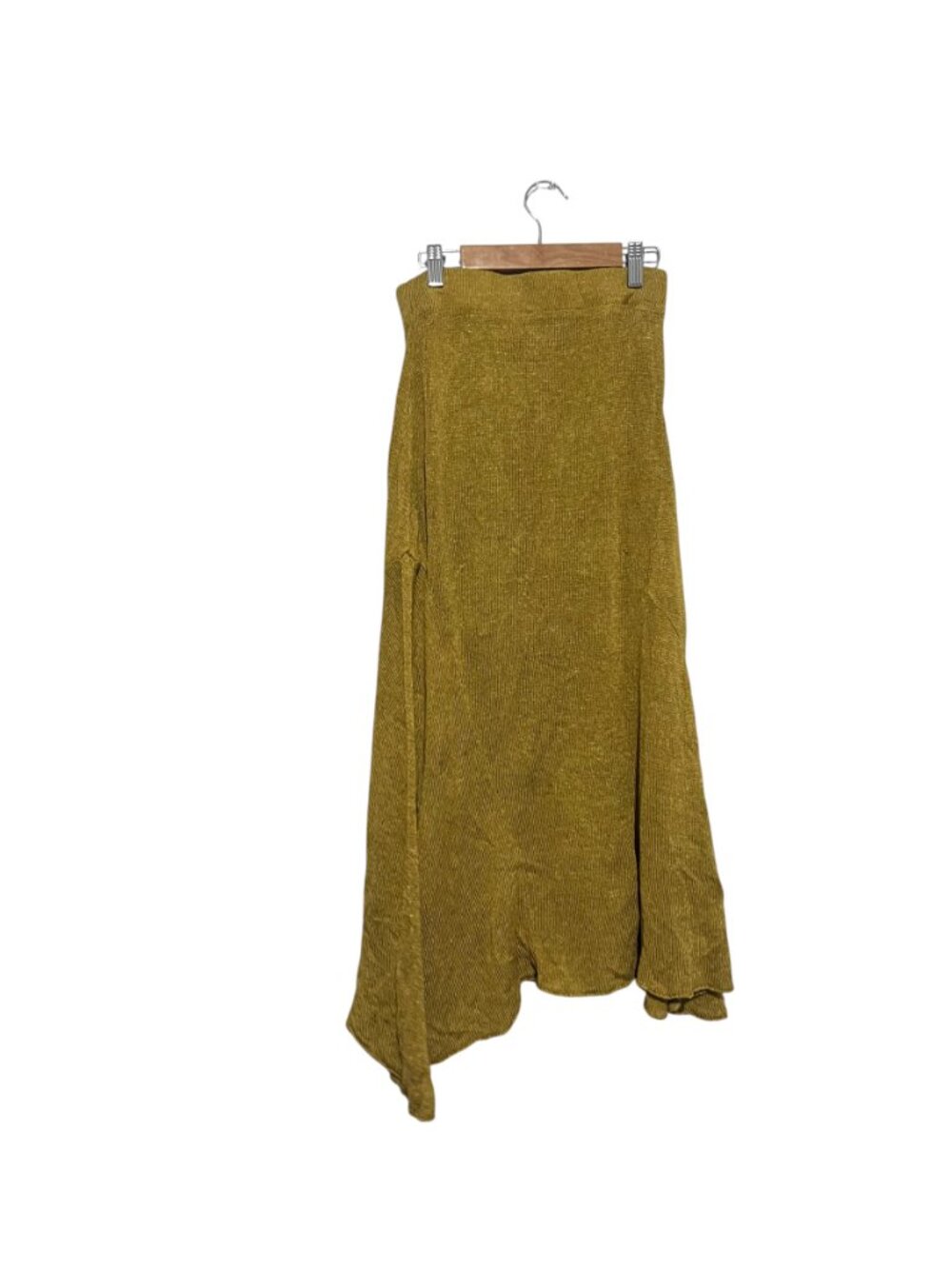 Zara Knit Rustic Asymmetric Skirt Knit Pull On Elastic Waist Women's Small - Picture 3 of 6